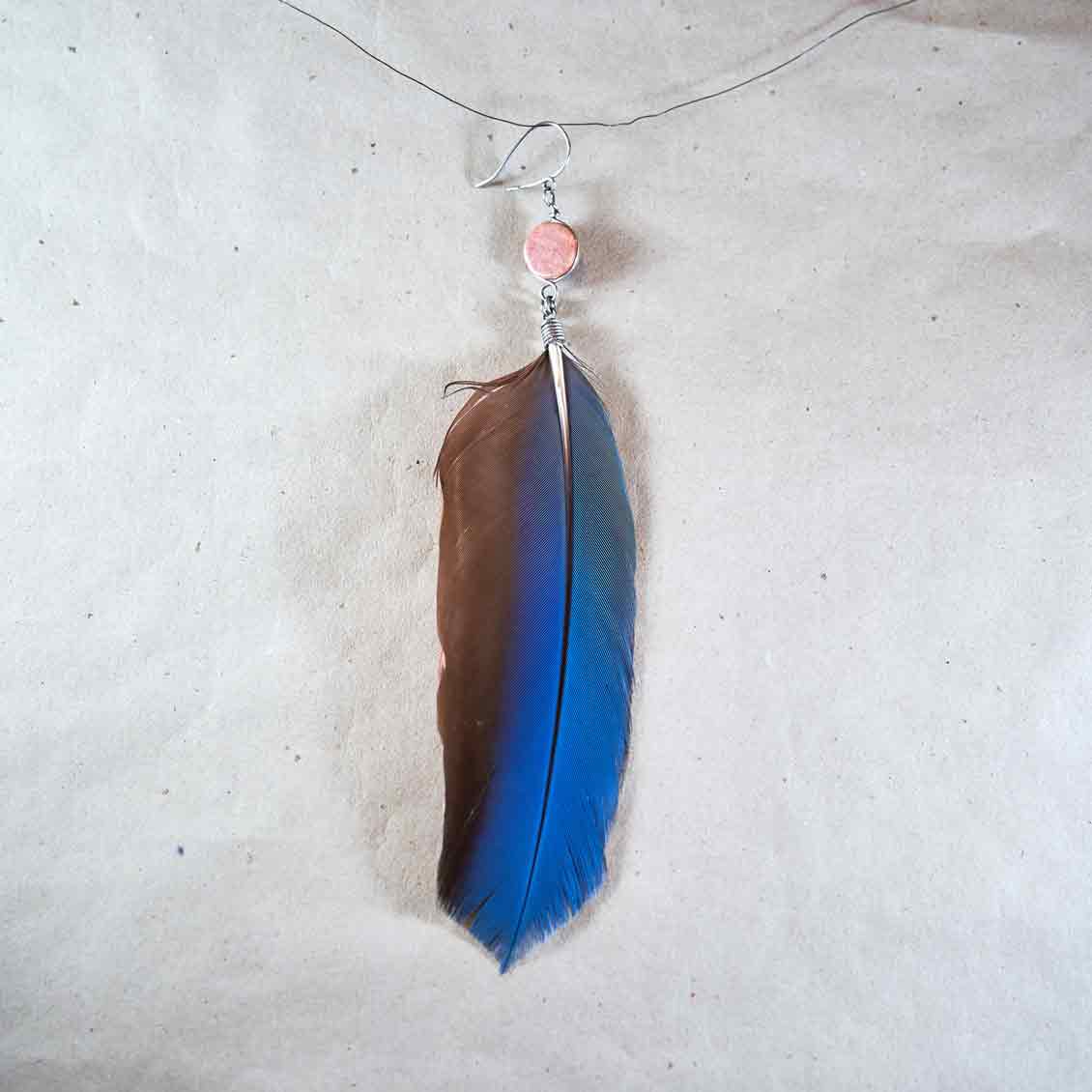 Peříčková naušnice Guacamayo