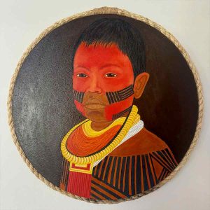 Ručně malovaný obraz Mandala Indio Kayapó