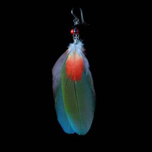 Peříčková naušnice Guacamayo ArcoAzul